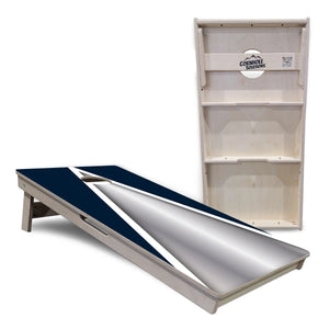 Silver/Blue Triangle Cornhole Boards - Professional Tournament Series Cornhole Solutions
