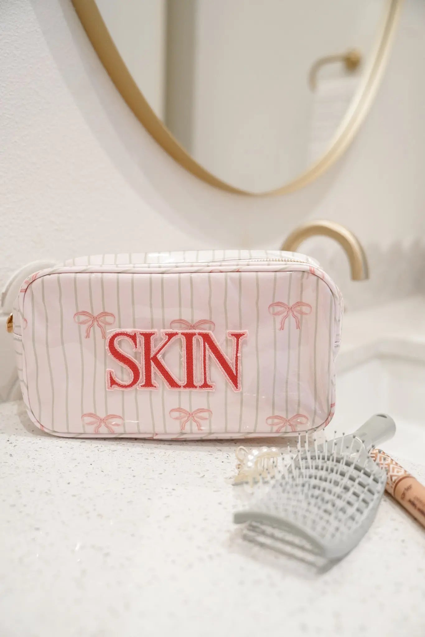 Skin - Pink Ribbons Clear Coat Large Bag KenzKustomz