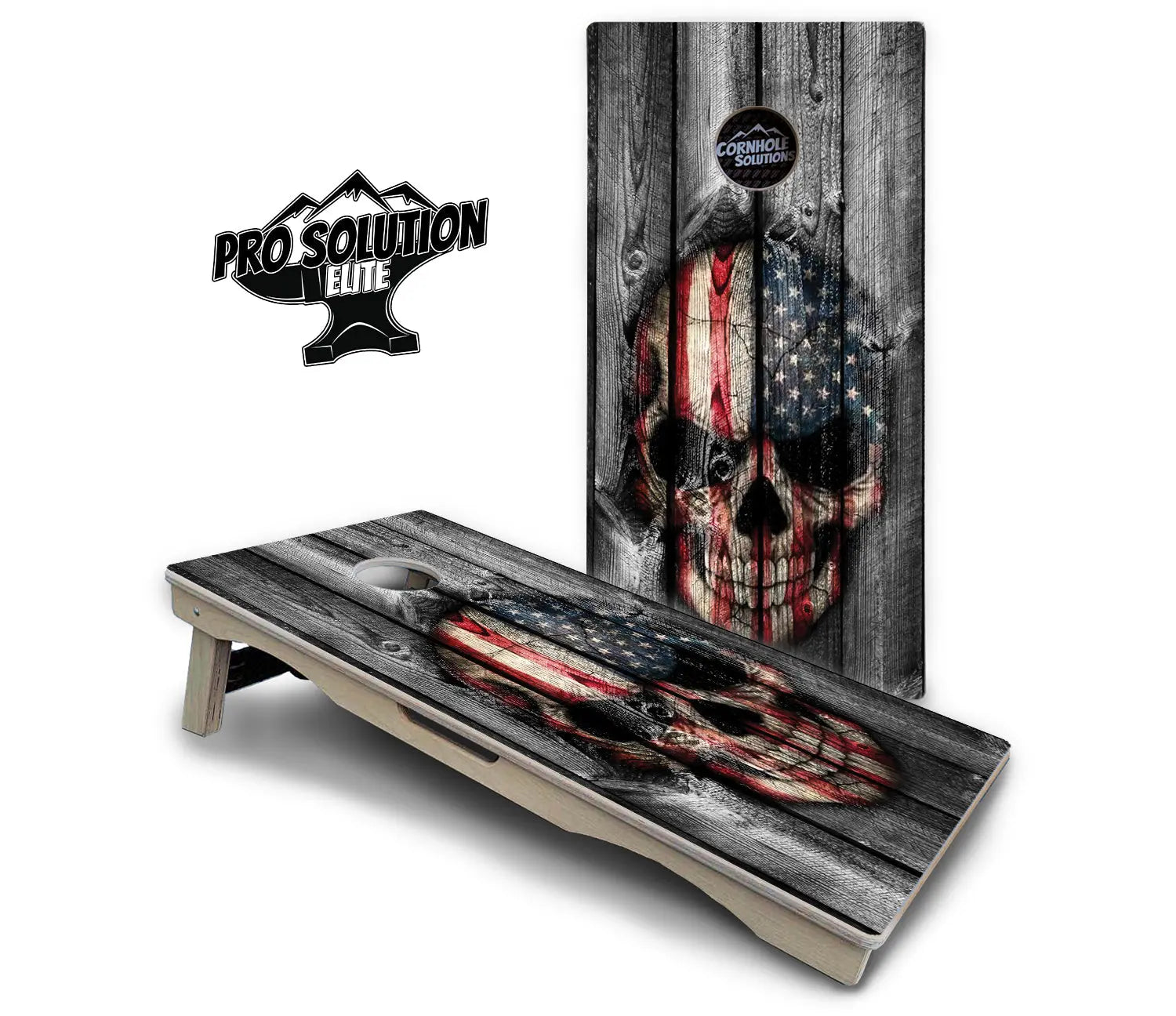Skull Flag Cornhole Boards - Pro Solution Elite Series Cornhole Solutions