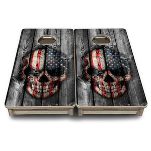 Skull Flag - Mini or Vacation Size Cornhole Boards Cornhole Solutions