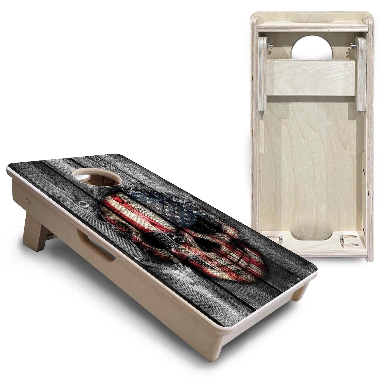 Skull Flag - Mini or Vacation Size Cornhole Boards Cornhole Solutions