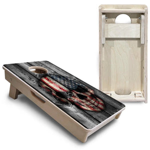 Skull Flag - Mini or Vacation Size Cornhole Boards Cornhole Solutions