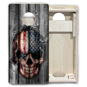 Skull Flag - Mini or Vacation Size Cornhole Boards Cornhole Solutions