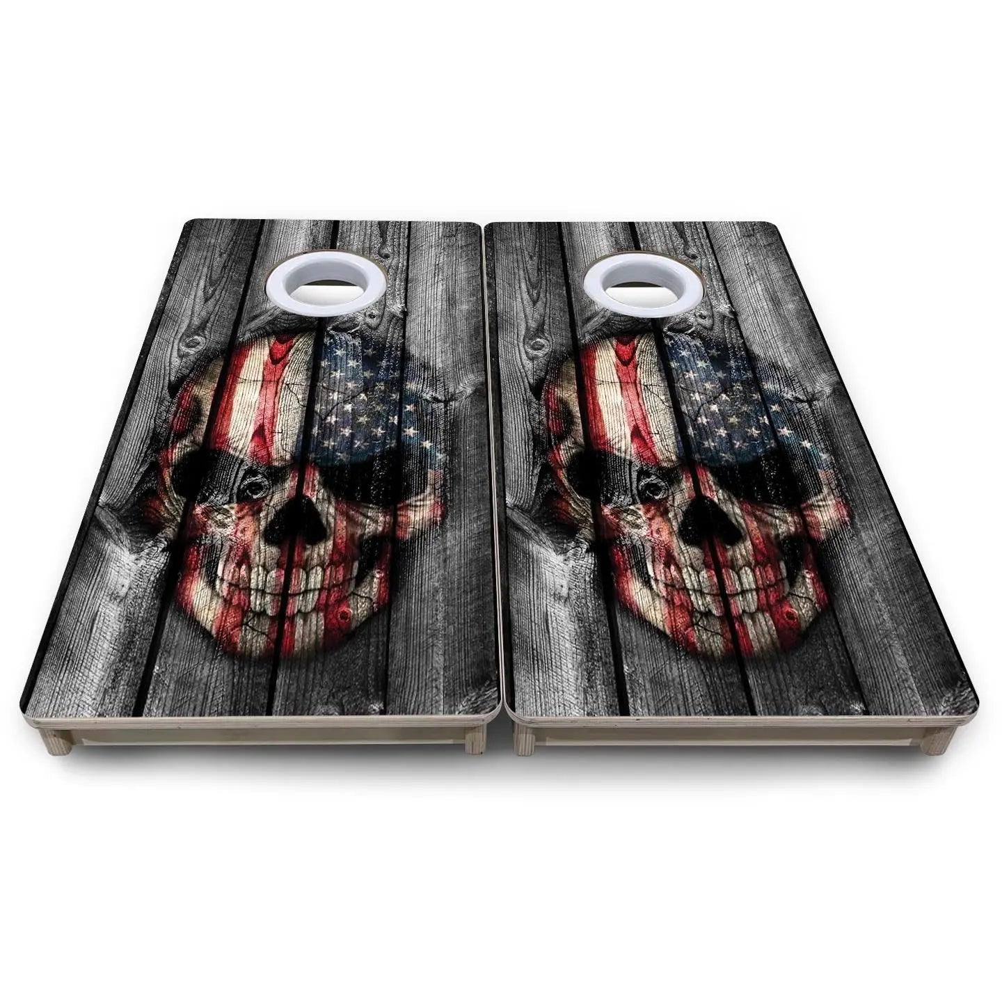 Skull Flag - Mini or Vacation Size Cornhole Boards Cornhole Solutions