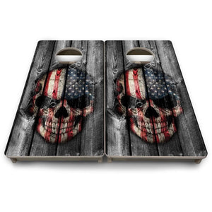 Skull Flag - Mini or Vacation Size Cornhole Boards Cornhole Solutions