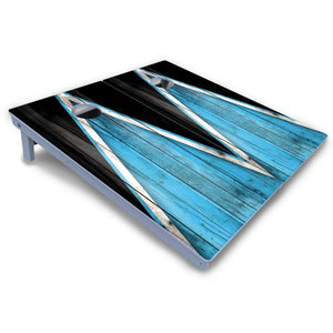 Sky Blue Triangle Cornhole Boards - All Weather Series Cornhole Solutions
