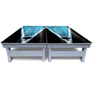 Sky Blue Triangle Cornhole Boards - All Weather Series Cornhole Solutions