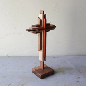 Small Layered Cross With Stand Dennehey Design Co.