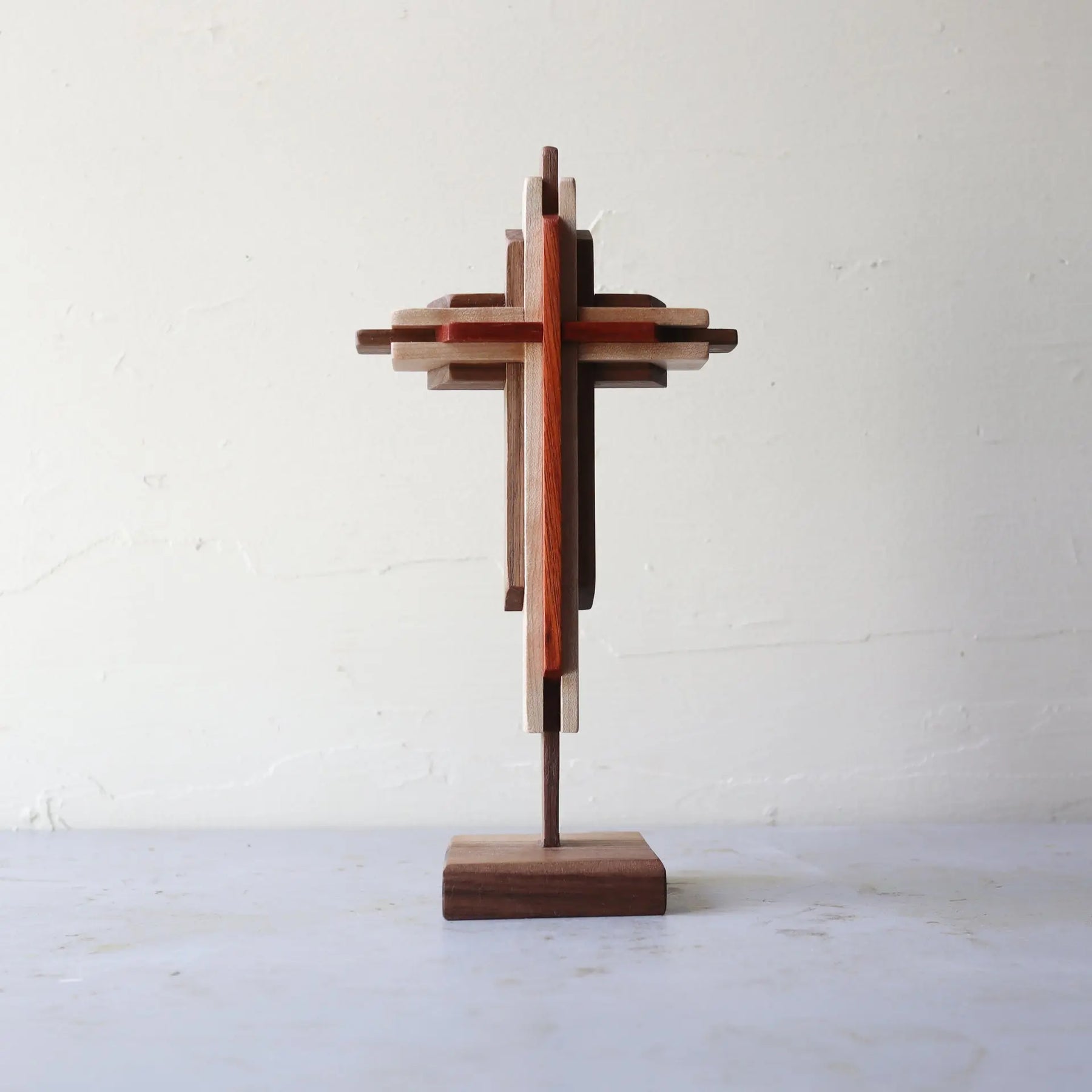 Small Layered Cross With Stand Dennehey Design Co.