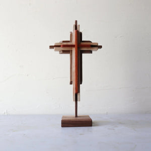 Small Layered Cross With Stand Dennehey Design Co.