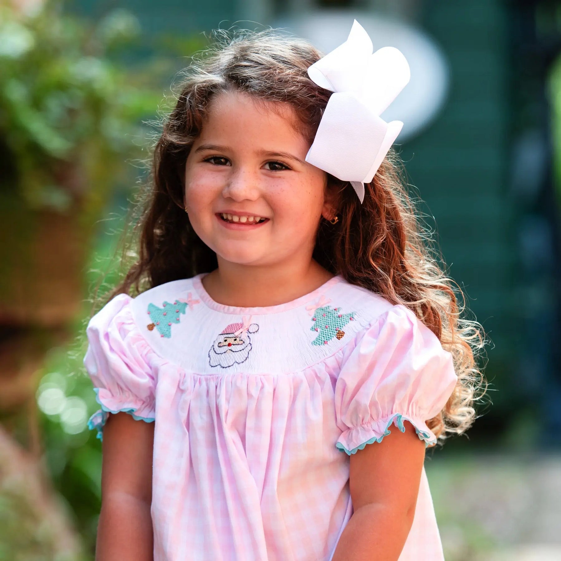 Smocked Christmas Dress Seven Lantern Lane