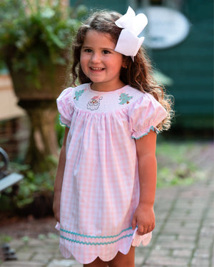 Smocked Christmas Dress Seven Lantern Lane