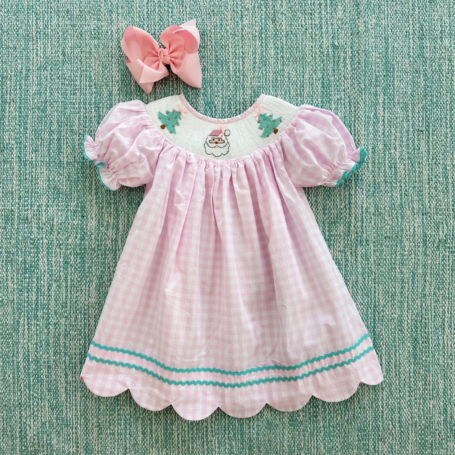 Smocked Christmas Dress Seven Lantern Lane