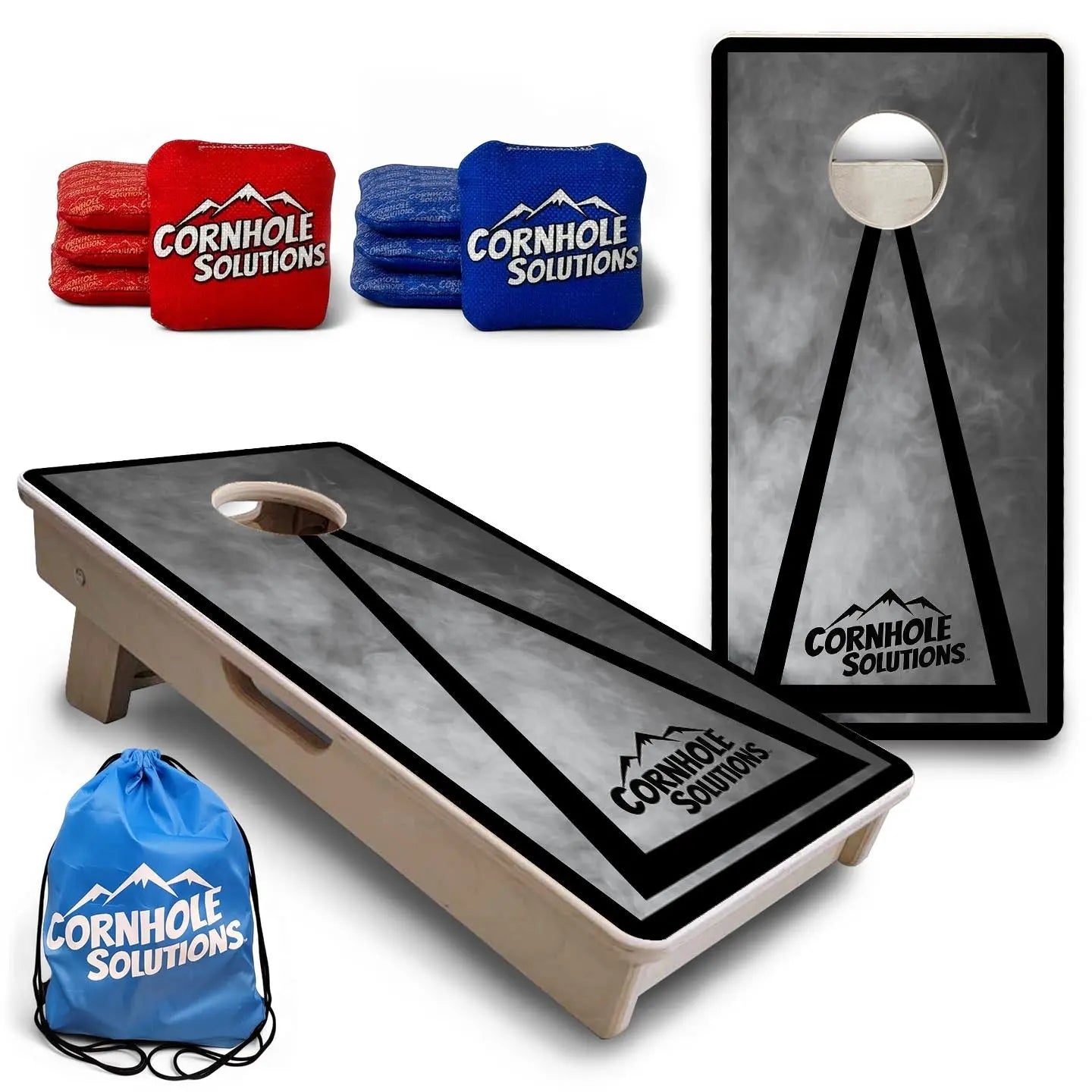 Smoke Triangle - Mini Cornhole Board Set (12" x 24") with 8 Mini Bags Cornhole Solutions