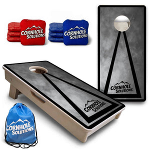 Smoke Triangle - Mini Cornhole Board Set (12" x 24") with 8 Mini Bags Cornhole Solutions