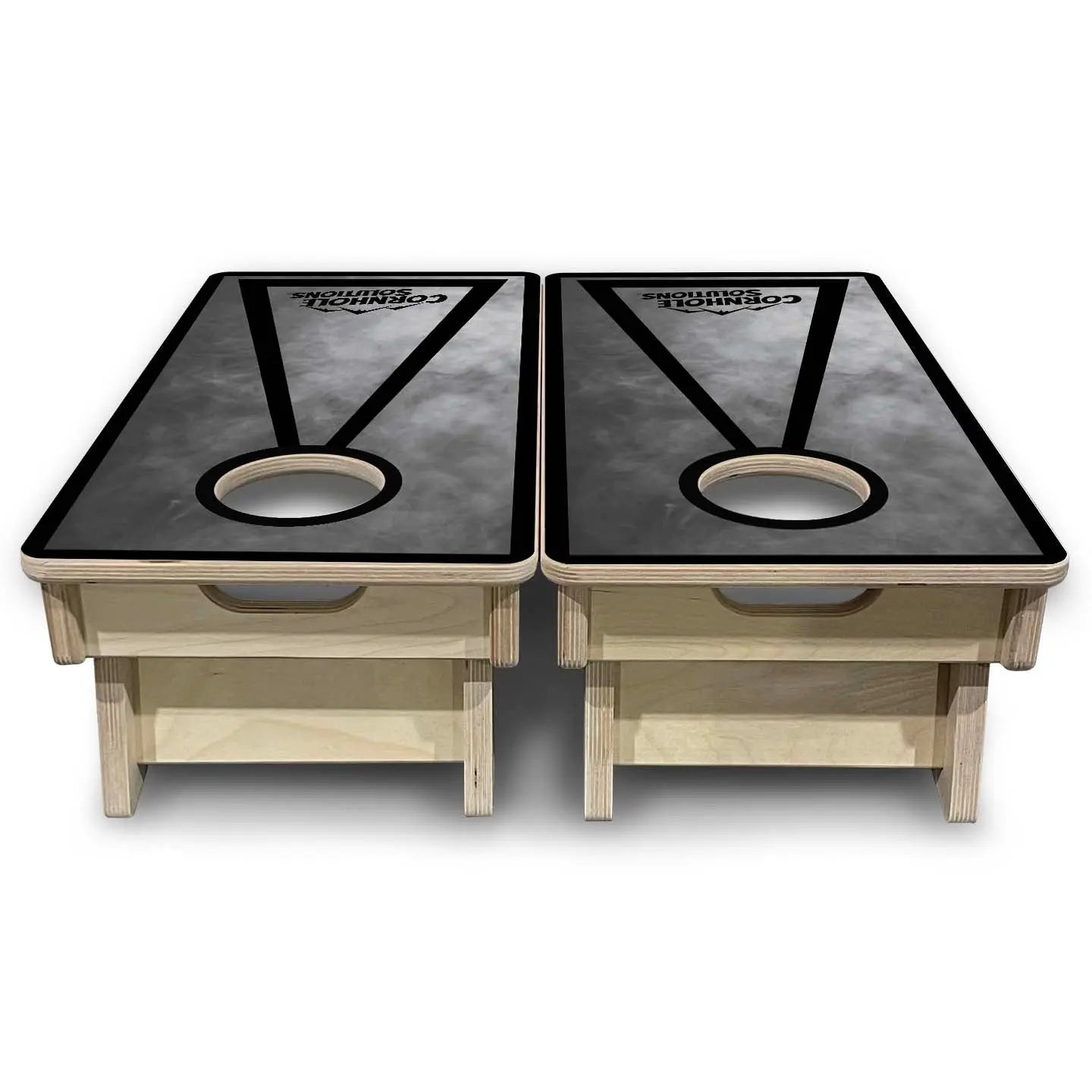 Smoke Triangle - Mini Cornhole Board Set (12" x 24") with 8 Mini Bags Cornhole Solutions