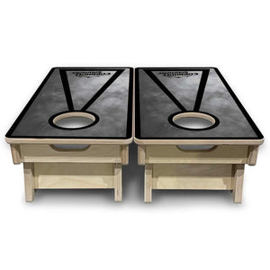 Smoke Triangle - Mini Cornhole Board Set (12" x 24") with 8 Mini Bags Cornhole Solutions