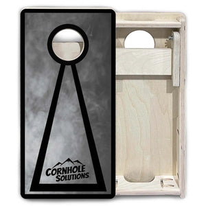 Smoke Triangle - Mini Cornhole Board Set (12" x 24") with 8 Mini Bags Cornhole Solutions