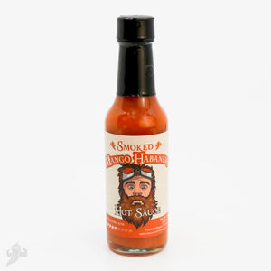 Smoked Mango Habanero hot sauce bottle from Powerful Pepper Company.