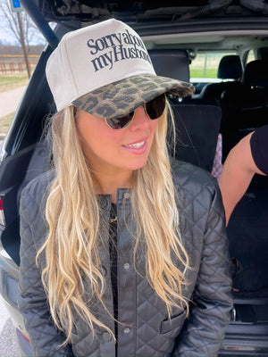 Sorry about my Husband / Wife Vintage Trucker Hat KenzKustomz