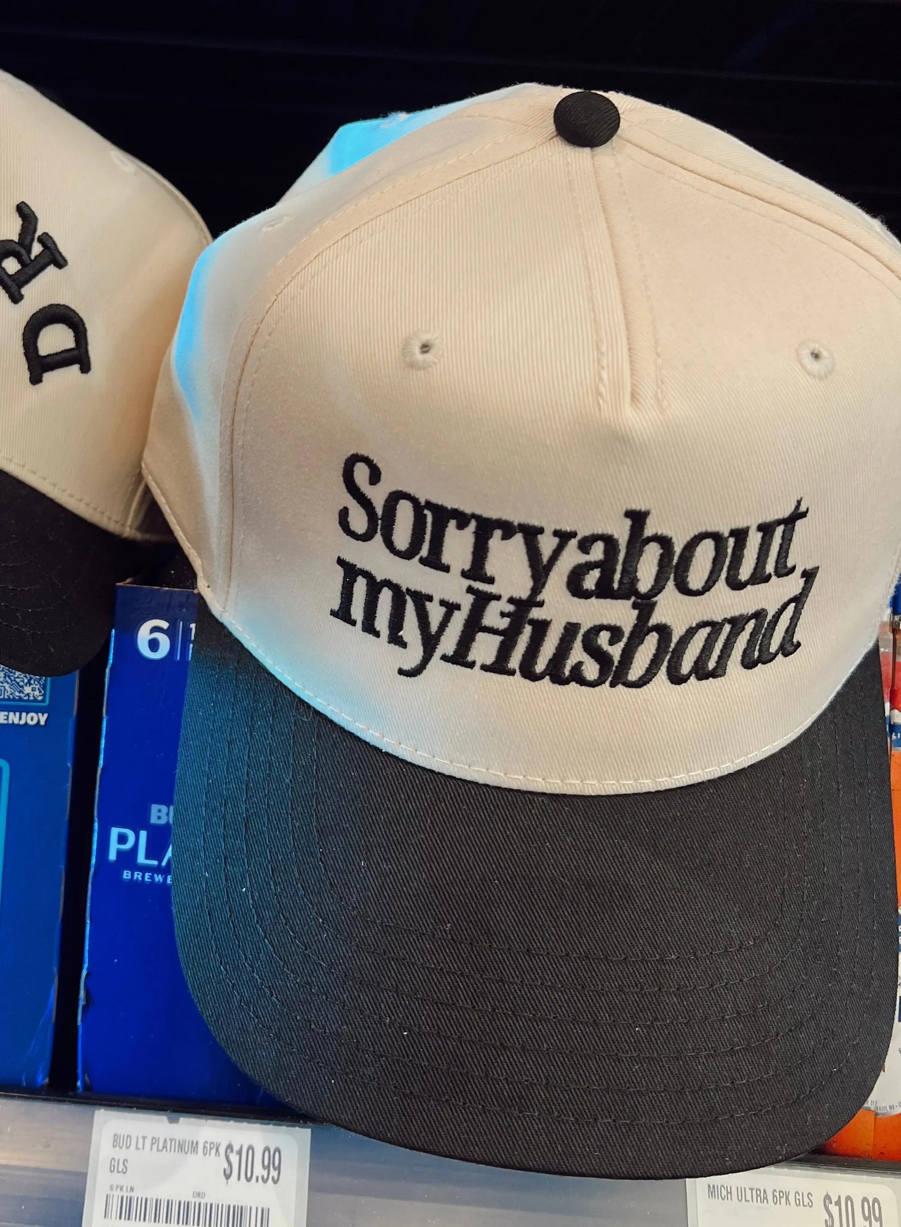 Sorry about my Husband / Wife Vintage Trucker Hat KenzKustomz