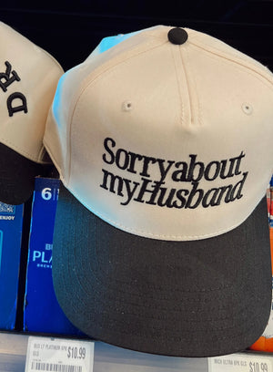 Sorry about my Husband / Wife Vintage Trucker Hat KenzKustomz