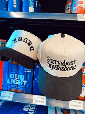 Sorry about my Husband / Wife Vintage Trucker Hat KenzKustomz