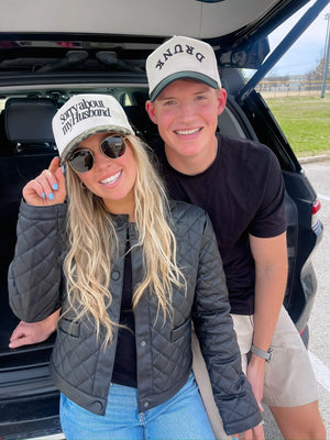 Sorry about my Husband / Wife Vintage Trucker Hat KenzKustomz