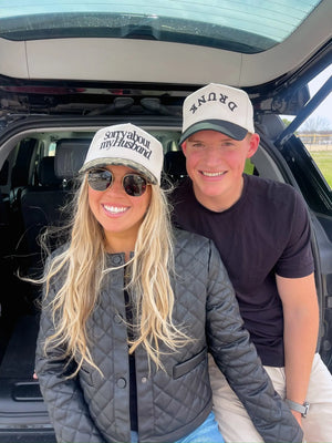 Sorry about my Husband / Wife Vintage Trucker Hat KenzKustomz