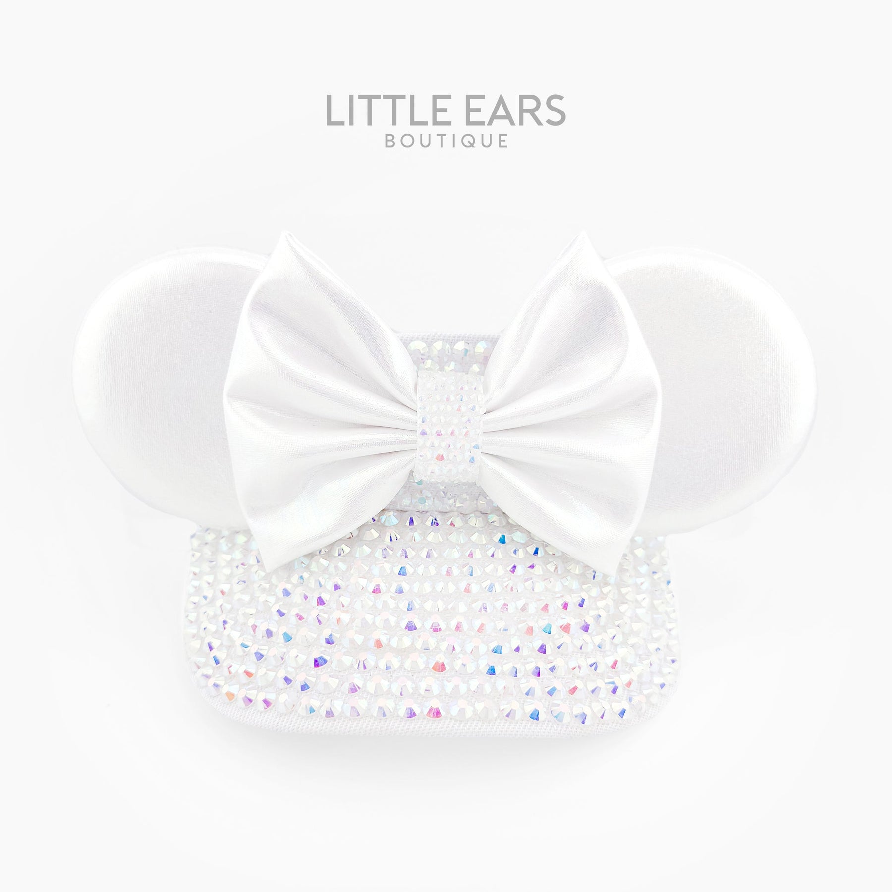 White Iridescent Mickey Visor
