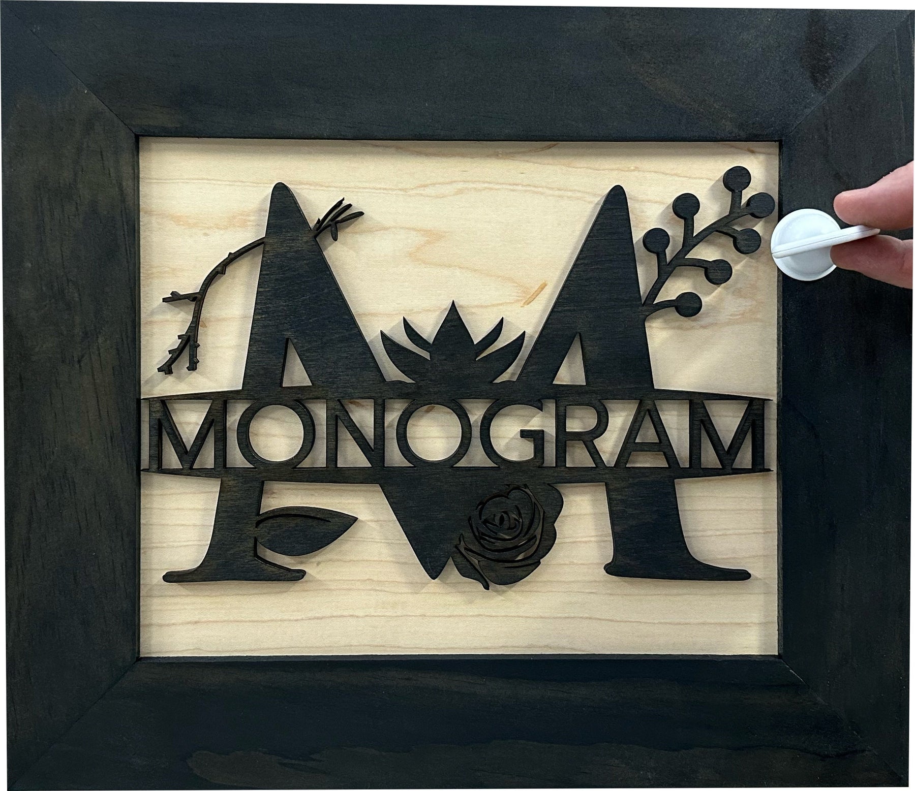 Customizable Split Letter Last Name Monogram - Hidden Gun Storage Wall Decor - Hidden Gun Shelf - Quick Access Concealment Shelf - Secure & Discreet W by Bellewood Designs