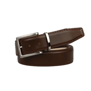 Spotty Brown Italian Calf Leather Belt by Roger Ximenez handmade in Miami