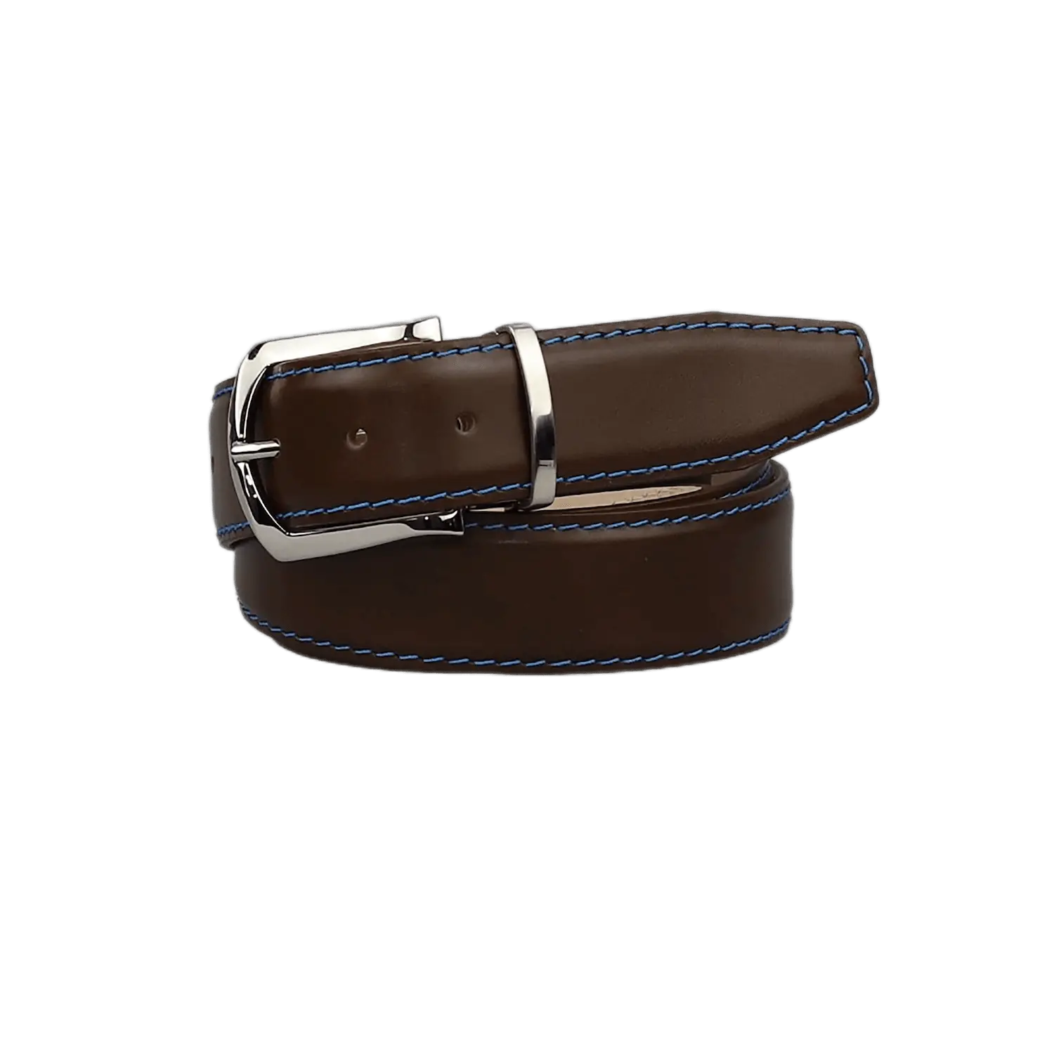 Roger Ximenez spotty brown custom leather belt with bespoke sizing options