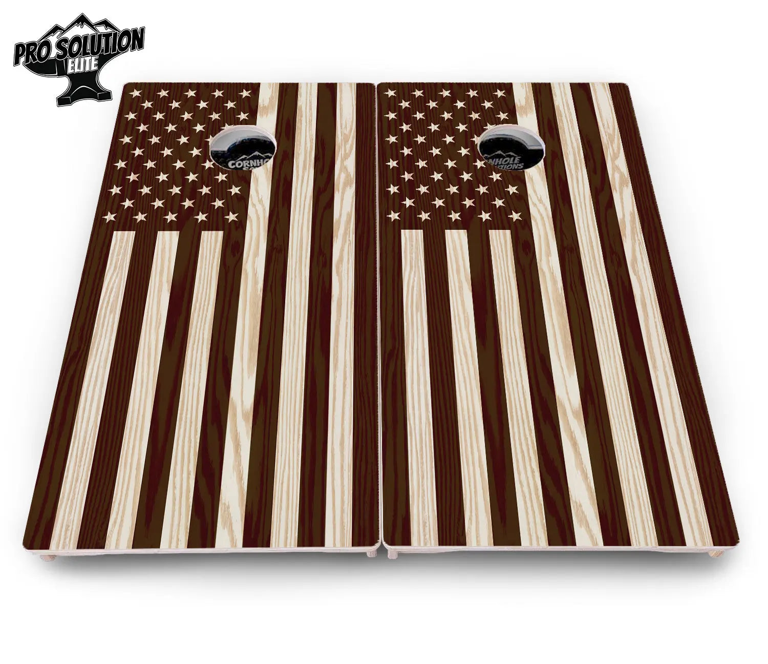 Stained Eagle & Flag Cornhole Boards - Pro Solution Elite Series Cornhole Solutions