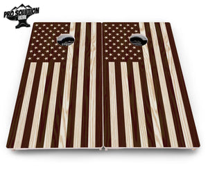 Stained Eagle & Flag Cornhole Boards - Pro Solution Elite Series Cornhole Solutions
