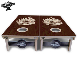 Stained Eagle & Flag Cornhole Boards - Pro Solution Elite Series Cornhole Solutions