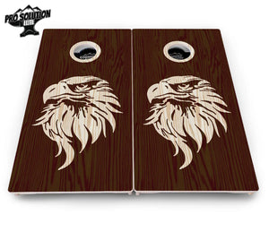 Stained Eagle & Flag Cornhole Boards - Pro Solution Elite Series Cornhole Solutions