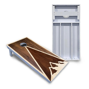 Stained Mountain Scene Cornhole Boards - All Weather Series Cornhole Solutions