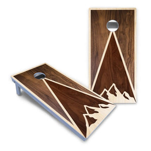 Stained Mountain Scene Cornhole Boards - All Weather Series Cornhole Solutions