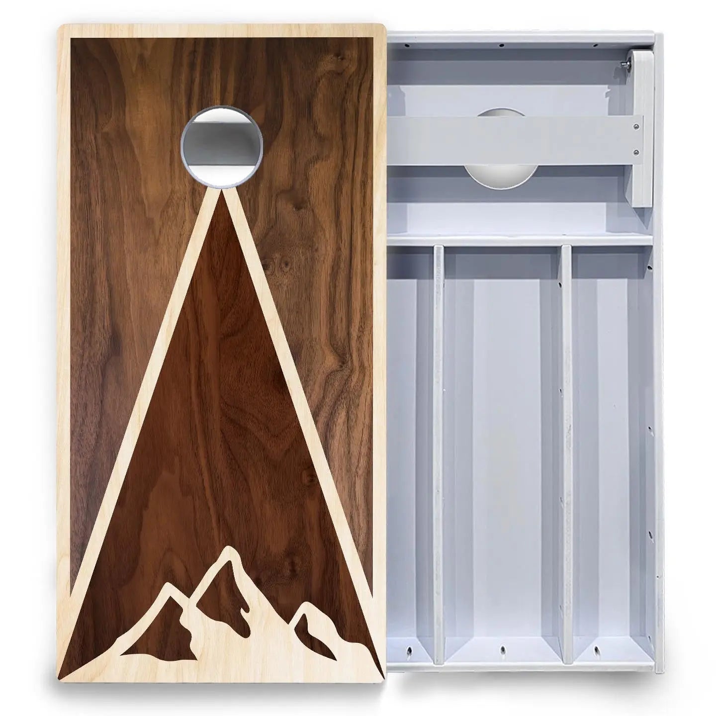 Stained Mountain Scene Cornhole Boards - All Weather Series Cornhole Solutions