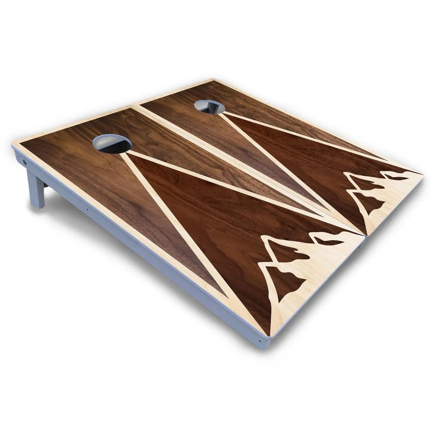 Stained Mountain Scene Cornhole Boards - All Weather Series Cornhole Solutions