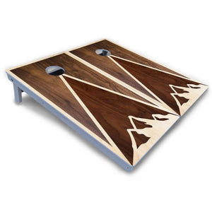 Stained Mountain Scene Cornhole Boards - All Weather Series Cornhole Solutions