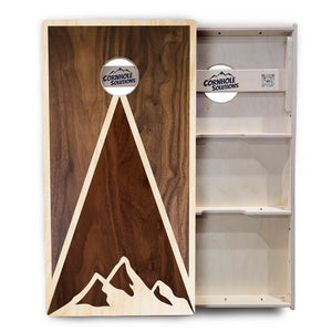 Stained Mountain Scene Cornhole Boards - Professional Tournament Series Cornhole Solutions