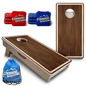 Stained Natural Border - Mini or Vacation Size Cornhole Boards Cornhole Solutions