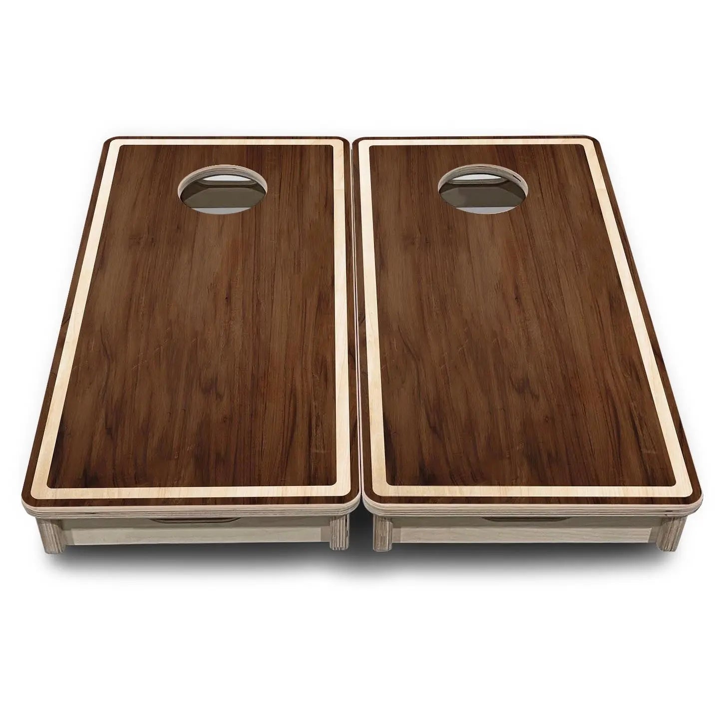 Stained Natural Border - Mini or Vacation Size Cornhole Boards Cornhole Solutions