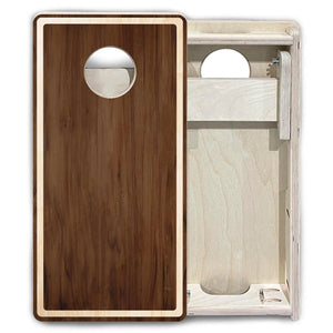 Stained Natural Border - Mini or Vacation Size Cornhole Boards Cornhole Solutions
