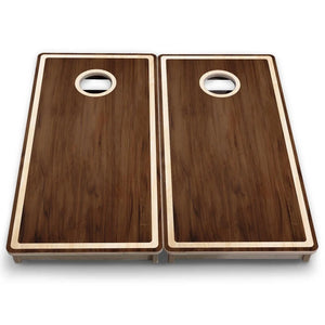 Stained Natural Border - Mini or Vacation Size Cornhole Boards Cornhole Solutions