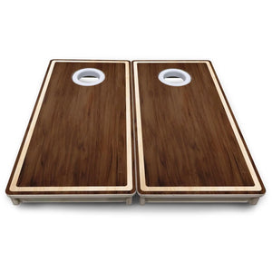Stained Natural Border - Mini or Vacation Size Cornhole Boards Cornhole Solutions