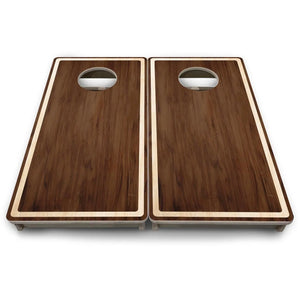 Stained Natural Border - Mini or Vacation Size Cornhole Boards Cornhole Solutions