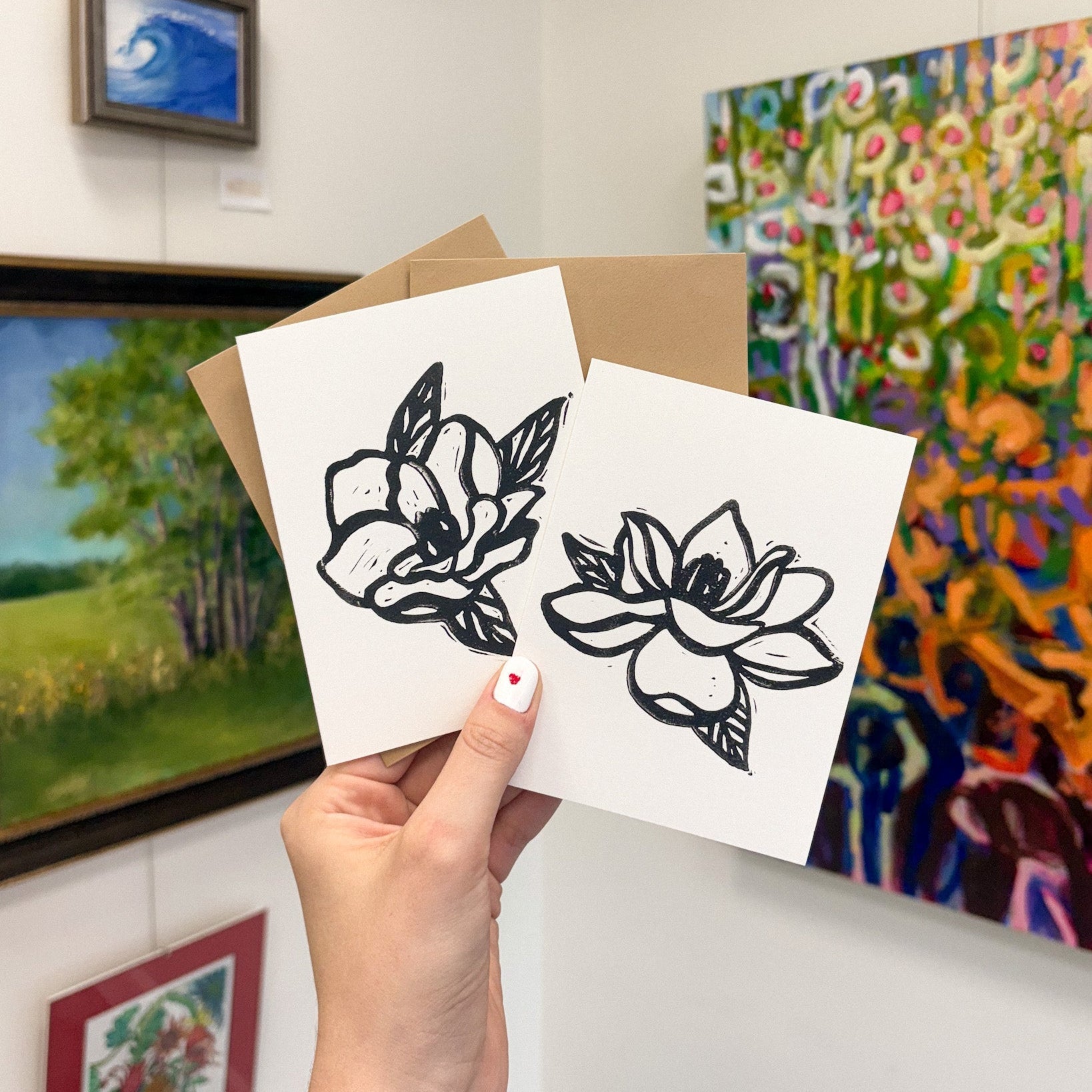 Stamped Magnolia Greeting Card Crooked Letter